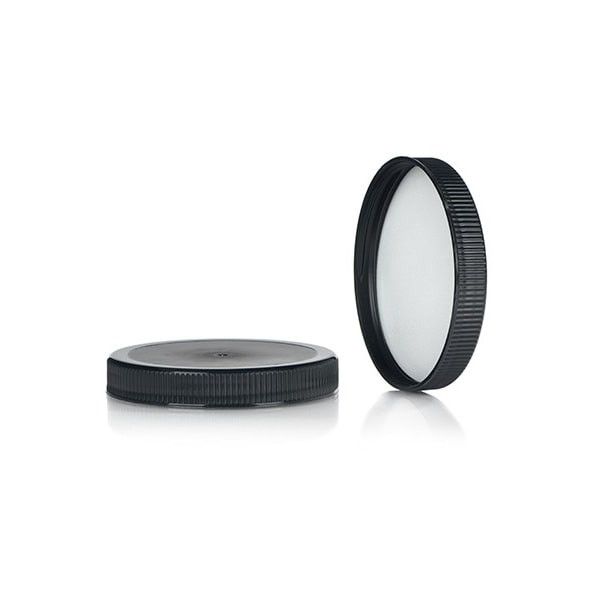 70-400 Black Polypropylene F217 Lined Cap 2BP0701PX