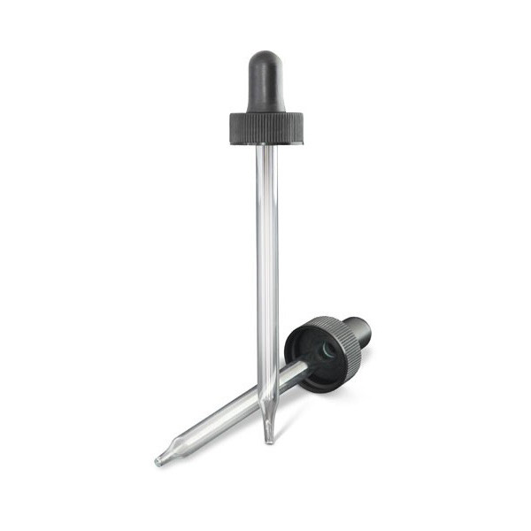 22/400 4oz Glass Dropper (For Amber) Black 2DP0221CPS