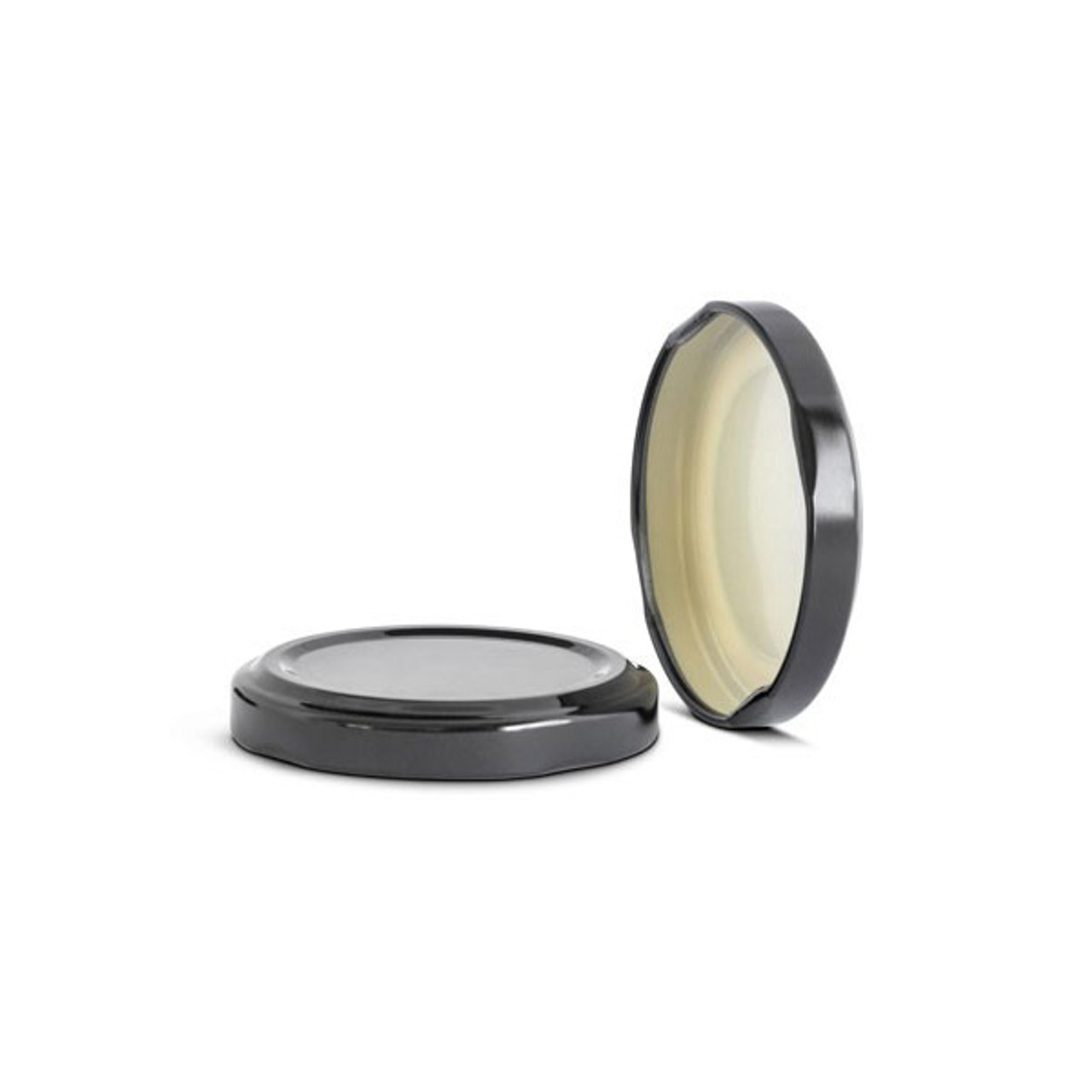 53mm T/O Black Metal Plastisol Lined Cap 3TPLB0532MY
