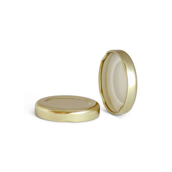 43mm T/O Gold Metal Plastisol Lined Cap 3TPLG0431MY
