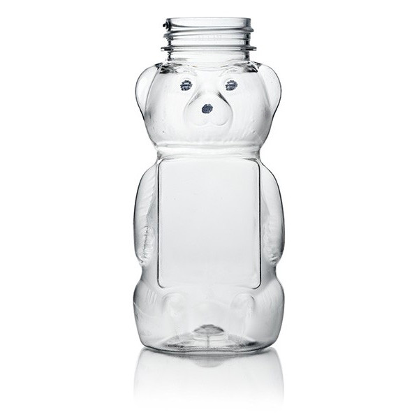 12oz PET Clear Honey Bear Bottle - 38/400 Finish 4BE121GB