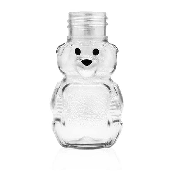 2oz Clear PET Honey Bear Bottle - 24/410 Finish 4BE021GB