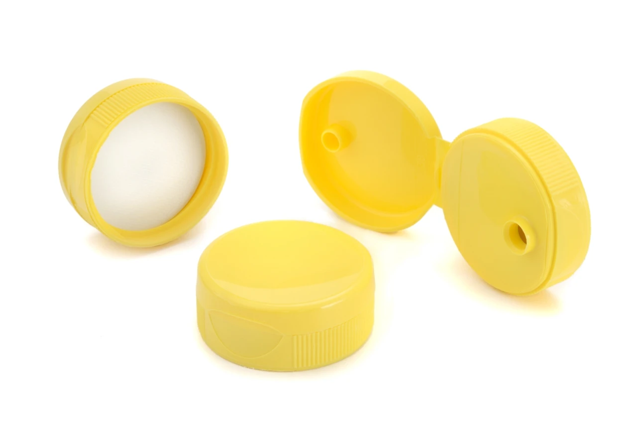 38-400 Yellow Flip Top Cap w/ PS22 Liner 2DS03817GB