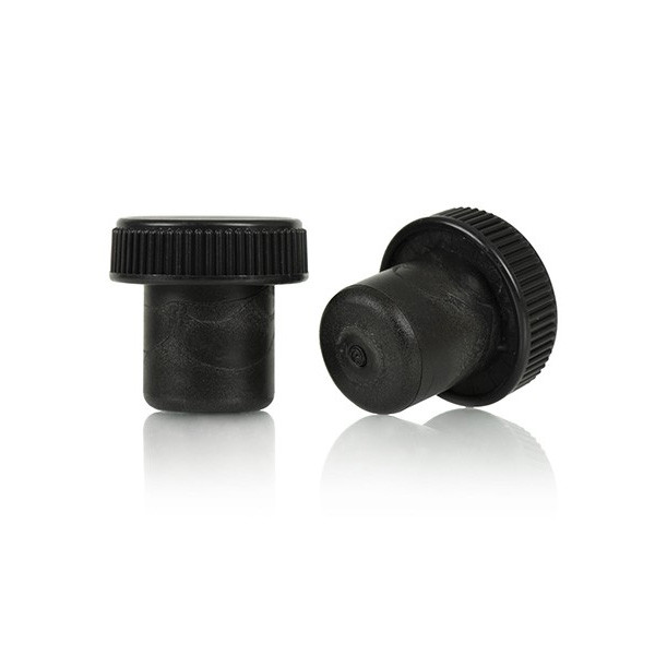 19.5mm Ribbed Bar Top Black Cork (Fits 18.5 mm Opening) 1WCRK1953PS