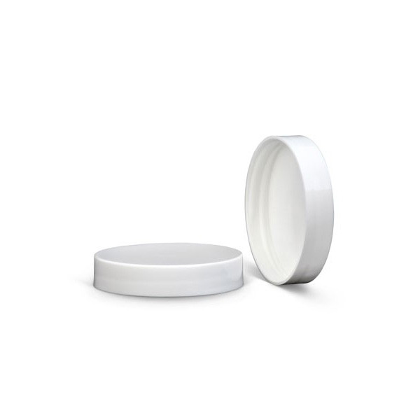 58/400 White Polypropylene Smooth F217 Lined Cap 2WP0586PX