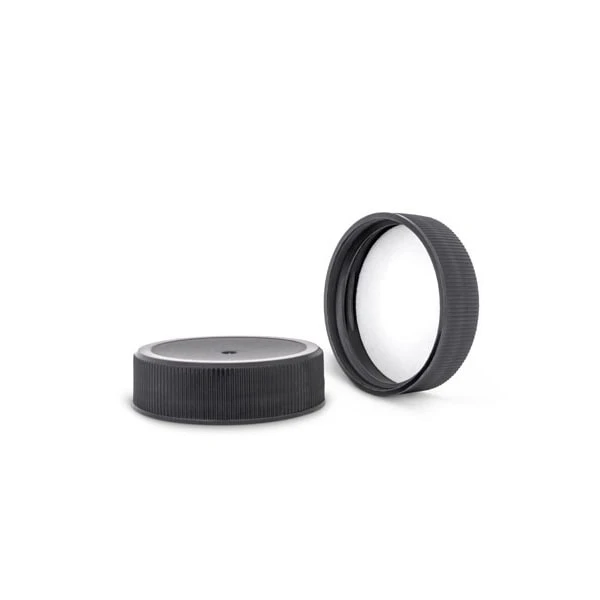 38-400 Black Polypropylene F217 / PS22 (Print) Lined Cap 2BP0387PX