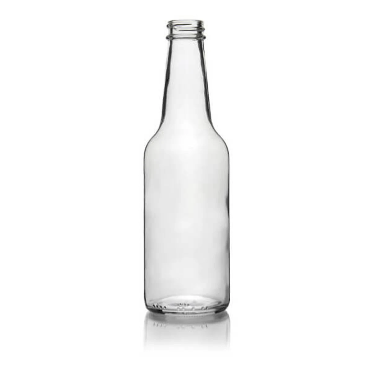 10oz Long Neck Glass Sauce Bottle - 28/400 Finish (Case of 6) 1LN102GHG