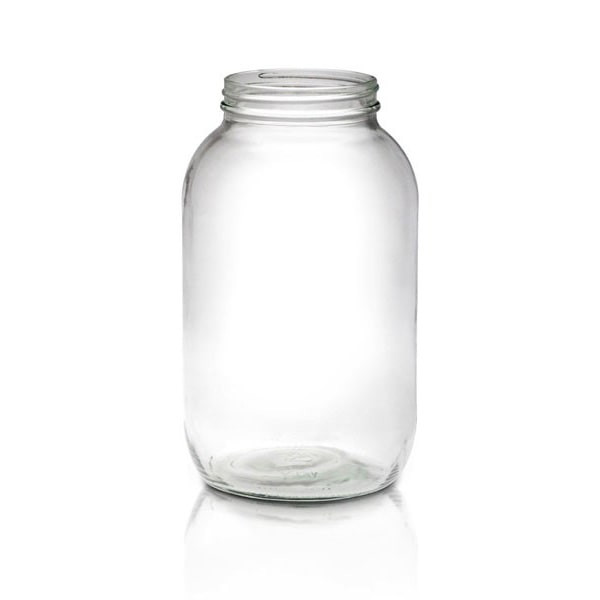 1/2 Gallon Economy Round Glass Jar - 83/400 Finish (Case of 6) 1ER0641AK