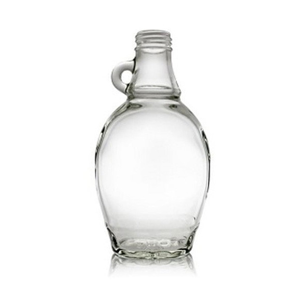 8 oz Glass Maple Syrup Bottle - 28mm Tamper Evident Finish (Case of 12) 1SYR089GHG