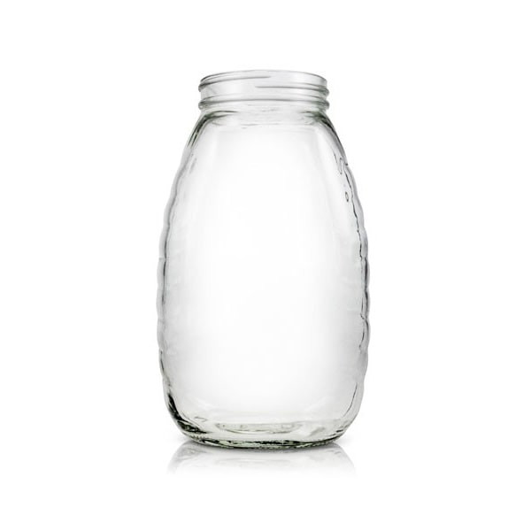 2 lb Glass Honey Jar - 63/400 Finish (Case of 12) 1HNY23GB
