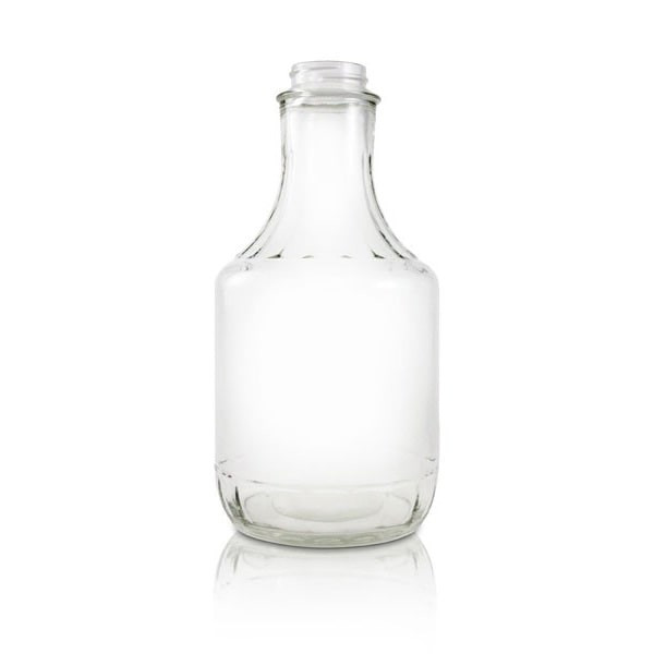 32 oz Glass BBQ Decanter Bottle - 38/400 Finish (Case of 12) 1BQ321AK