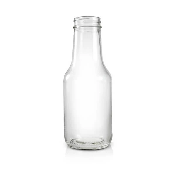 10 oz Glass BBQ Sauce Bottle - 38/400 Finish (Case of 12) 1BQ101LN