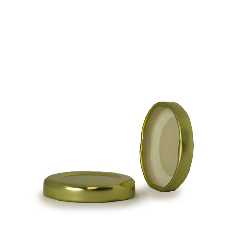 43mm T/O Gold Metal Plastisol Lined Cap