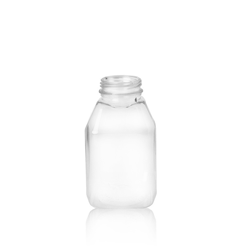 8oz Clear Short PET Beverage Bottle 38mm T/E 4BEV081CC