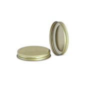 83-400 Gold Metal Lid, Plastisol Lined CT Cap w/ Gold Interior 3CPLG0831PW