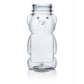 8oz PET Clear Honey Bear Bottle - 38/400 Finish 4BE081GB