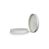 83-400 White Metal Lid, Plastisol Lined Cap w/ White Interior 3CPLW0831PW