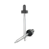 22/400 4oz Glass Dropper (For Amber) Black 2DP0221CPS