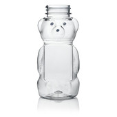 12oz PET Clear Honey Bear Bottle - 38/400 Finish 4BE121GB
