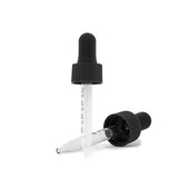 18-400 1/2oz Black Glass Dropper 2DP0183MC