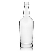 750ml Glass Tennessee Bottle - 18.5mm Bar Top Cork Finish (Case of 6) 1TENN7501SDEG