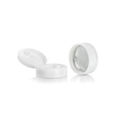 38/400 White Ribbed Flip Top W/ Tri Tab HIS Liner For PET 2DS03819CPS
