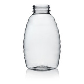 16oz Clear Classic PET Honey Bottle - 38/400 Finish 4HNY161GB