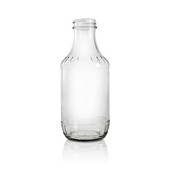 16 oz Glass BBQ Decanter Bottle - 38/400 Finish (Case of 12) 1BQ161LN