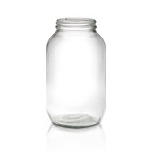 1/2 Gallon Economy Round Glass Jar - 83/400 Finish (Case of 6) 1ER0641AK