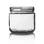 12oz Glass Straight Sided Jar - 83/400 Finish (Case of 12) 1SS121LN