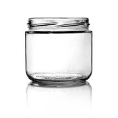 12oz Glass Straight-Sided Jar - 82mm T/O Finish (Case of 12) 1SST121LNE