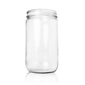 32oz Glass Jar - Straight Sided, 89/400 Finish (Case of 12) 1SS322AK