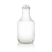 32 oz Glass BBQ Decanter Bottle - 38/400 Finish (Case of 12) 1BQ321AK