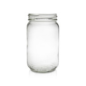 8oz (Half-Pint) Glass Utility Jar - 58/400 Finish (Case of 12) 1UTI081LN
