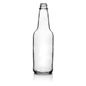 10 oz Glass Woozy Hot Sauce Bottle - 24/414 Finish (Case of 12) 1LN101LN