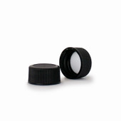 18-400 Black Polypropylene F217 Lined Cap 2BP0184AM