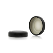 38mm T/O Black Metal Plastisol Lined Cap 3TPLB0383PW