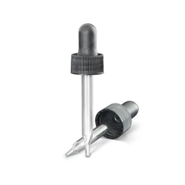 15-425 2 Dram Black Glass Dropper 2DP0151PC