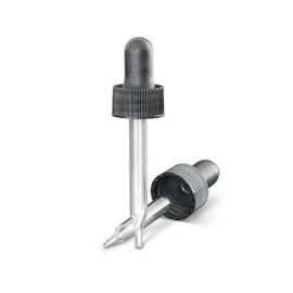 15-425 2 Dram Black Glass Dropper 2DP0151PC
