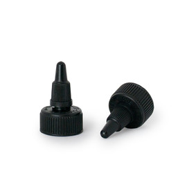24/410 Black Plastic Twist Open/Close Cap 0.105 Orifice 2DS02434MC