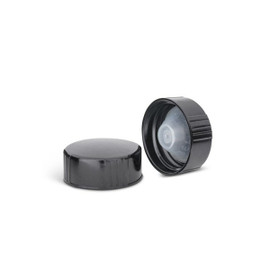28-400 Black Phenolic Polycone Lined Cap 2PC0281NN