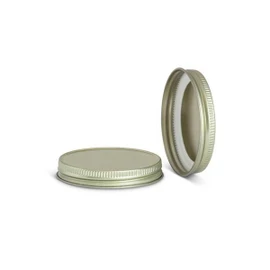 63-400 Gold Metal Lid, Plastisol Lined CT Cap w/ Gold Interior 3CPLG0631PW