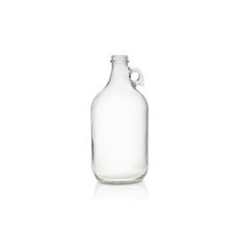 1/2 Gallon Clear Glass Jug - 38/400 Finish (Case of 6) 1JUG0642AK