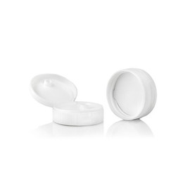 38-400 White Ribbed Flip Top Cap PS22 Liner 2DS03815CPS