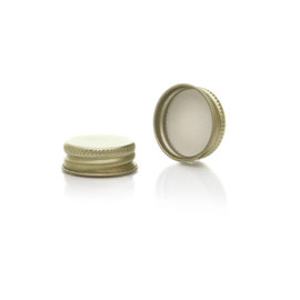 28-400 Gold Metal Lid, Plastisol Lined Cap 3CPLG0281PW