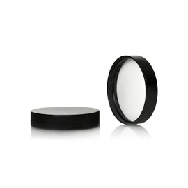 53-400 Black Polypropylene Smooth PE Foam Lined Cap 2BP0534MR