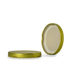 70mm T/O Gold Metal Plastisol Lined Cap 3TPLG0701PW
