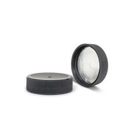 38-400 Black Polypropylene Cap w/ FS For PE Liner 2BP03816PX