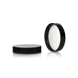 58-400 Black Polypropylene Smooth PE Foam Lined Cap 2BP0584MR