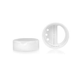 53-485 White Dual Flap 3 Hole PS Lined Spice Cap 2DS0533WC